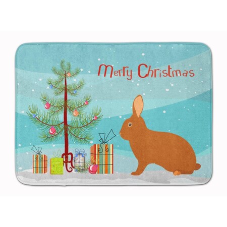 Carolines Treasures Rex Rabbit Christmas Machine Washable Memory Foam Mat BB9336RUG